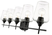 Joliet 5 Light Vanity in Matte Black