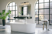Joliet 5 Light Vanity in Matte Black in a room setting