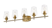 Joliet 5 Light Vanity in Olde Brass