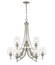 Joliet 9 Light 31" Chandelier in Brushed Nickel