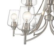 Joliet 9 Light 31" Chandelier in Brushed Nickel