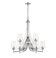 Joliet 9 Light 31" Chandelier in Chrome