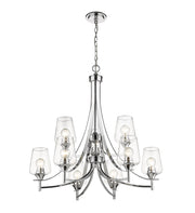 Joliet 9 Light 31" Chandelier in Chrome