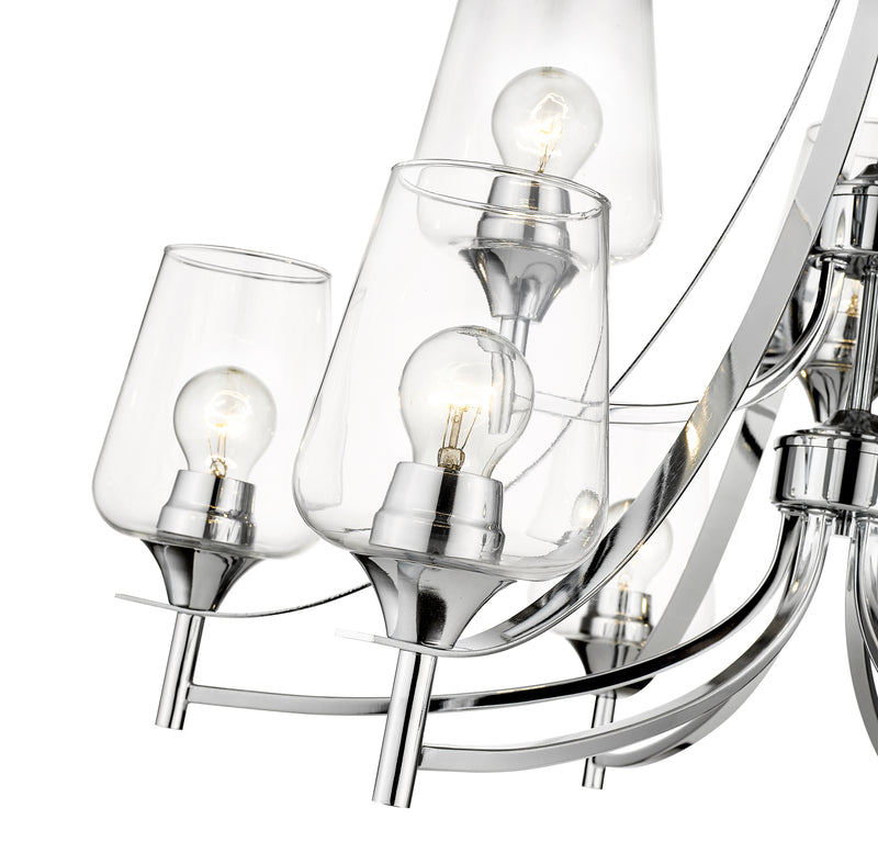 Joliet 9 Light 31" Chandelier in Chrome