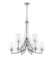 Joliet 9 Light 31" Chandelier in Chrome