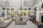 Joliet 9 Light 31" Chandelier in Chrome in a room setting
