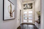 Joliet 9 Light 31" Chandelier in Chrome in a room setting