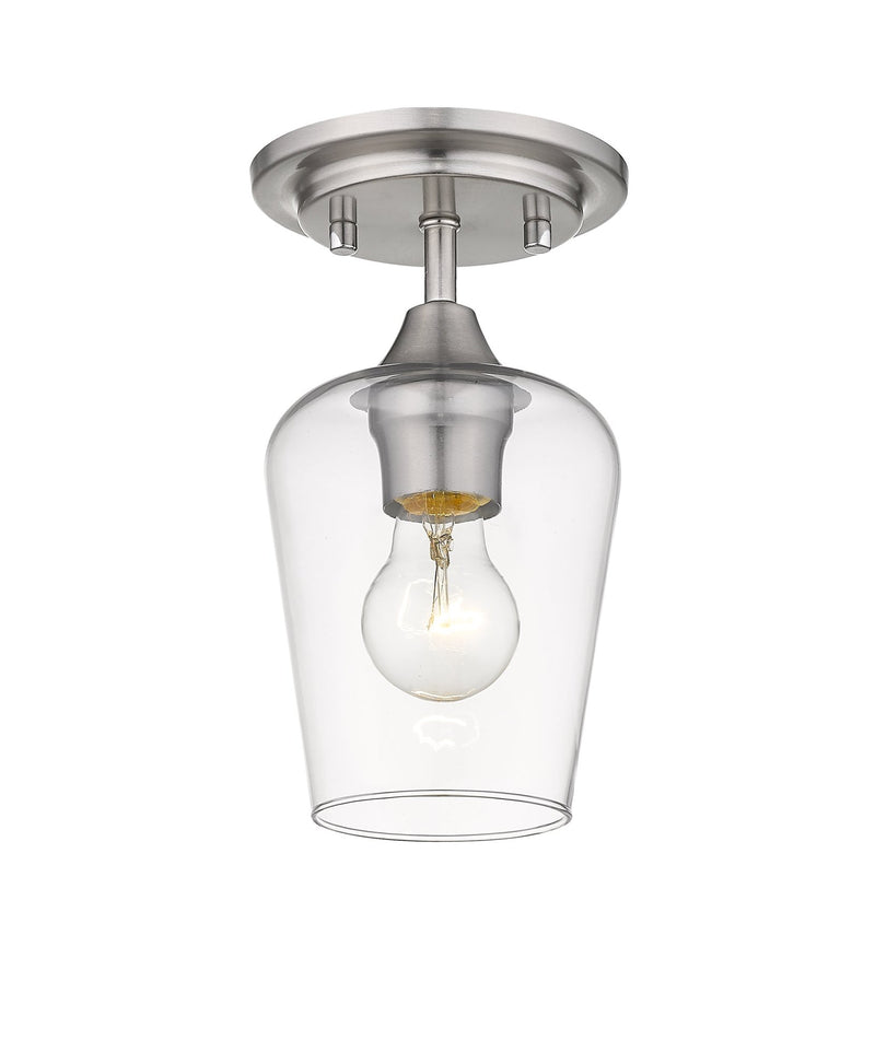 Joliet 1 Light 5.5" Flush Mount in Brushed Nickel