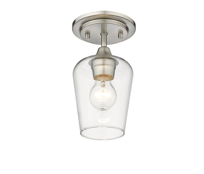Joliet 1 Light 5.5" Flush Mount in Brushed Nickel