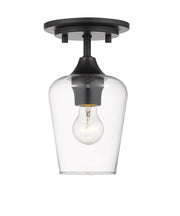 Joliet 1 Light 5.5" Flush Mount in Matte Black