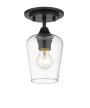 Joliet 1 Light 5.5" Flush Mount in Matte Black