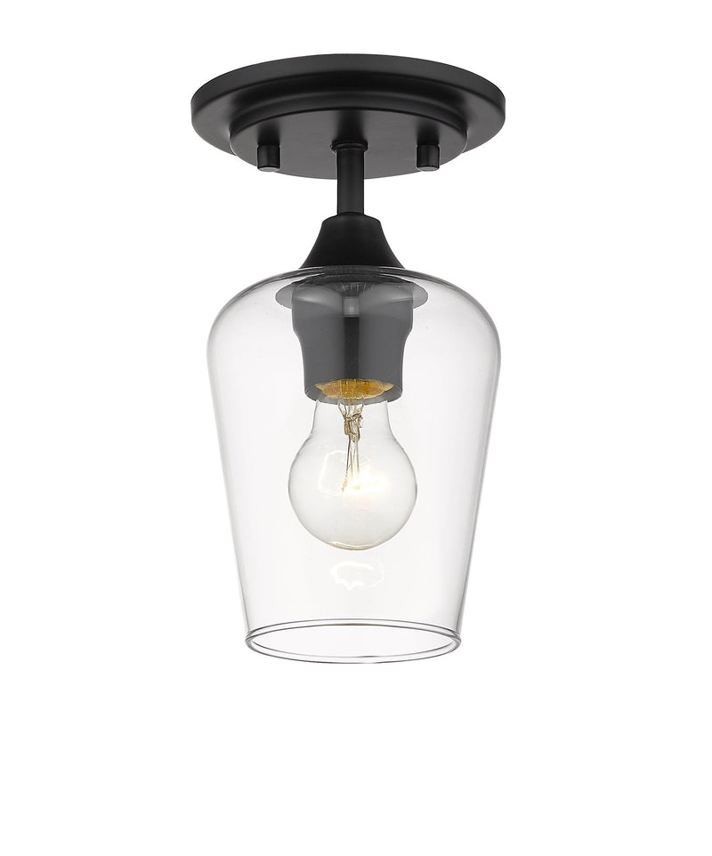 Joliet 1 Light 5.5" Flush Mount in Matte Black
