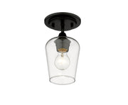 Joliet 1 Light 5.5" Flush Mount in Matte Black