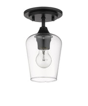 Joliet 1 Light 5.5" Flush Mount in Matte Black