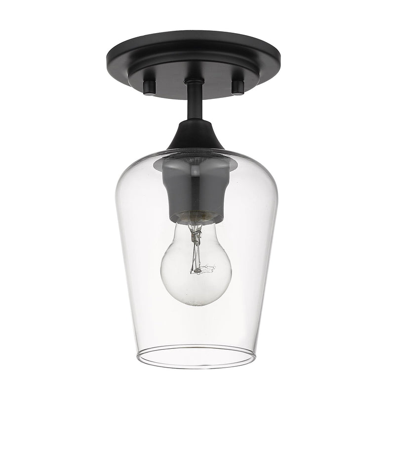 Joliet 1 Light 5.5" Flush Mount in Matte Black