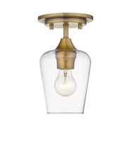 Joliet 1 Light 5.5" Flush Mount in Olde Brass