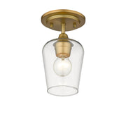 Joliet 1 Light 5.5" Flush Mount in Olde Brass