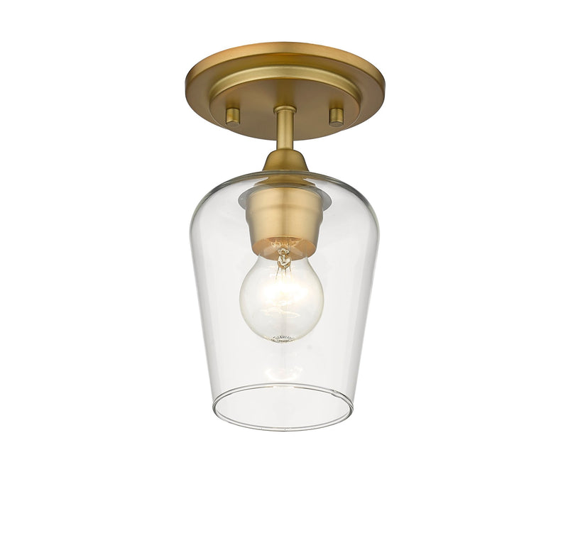 Joliet 1 Light 5.5" Flush Mount in Olde Brass