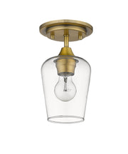 Joliet 1 Light 5.5" Flush Mount in Olde Brass