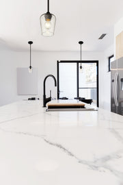 Joliet 1 Light 5.5" Pendant in Matte Black in a room setting