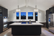 Joliet 3 Light 15.75" Pendant in Brushed Nickel in a room setting