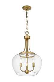 Joliet 3 Light 15.75" Pendant in Olde Brass