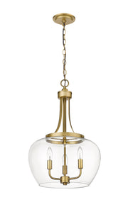 Joliet 3 Light 15.75" Pendant in Olde Brass