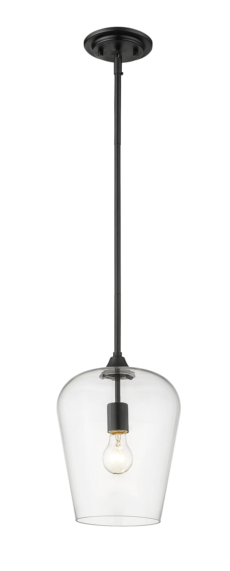 Joliet 1 Light 9" Pendant in Matte Black