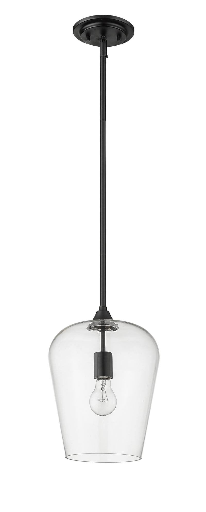 Joliet 1 Light 9" Pendant in Matte Black