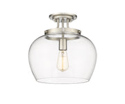 Joliet 1 Light 13" Semi Flush Mount in Brushed Nickel