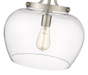 Joliet 1 Light 13" Semi Flush Mount in Brushed Nickel