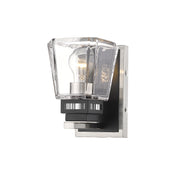 Jackson 1 Light 4.75" Wall Sconce in Brushed Nickel + Matte Black