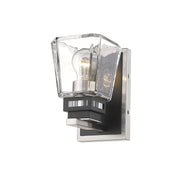 Jackson 1 Light 4.75" Wall Sconce in Brushed Nickel + Matte Black