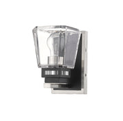 Jackson 1 Light 4.75" Wall Sconce in Brushed Nickel + Matte Black