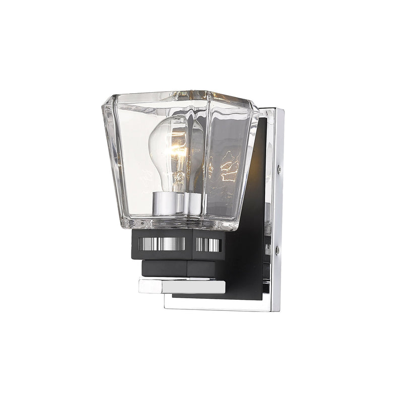 Jackson 1 Light 4.75" Wall Sconce in Chrome + Matte Black