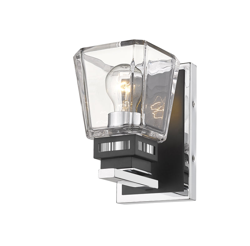 Jackson 1 Light 4.75" Wall Sconce in Chrome + Matte Black