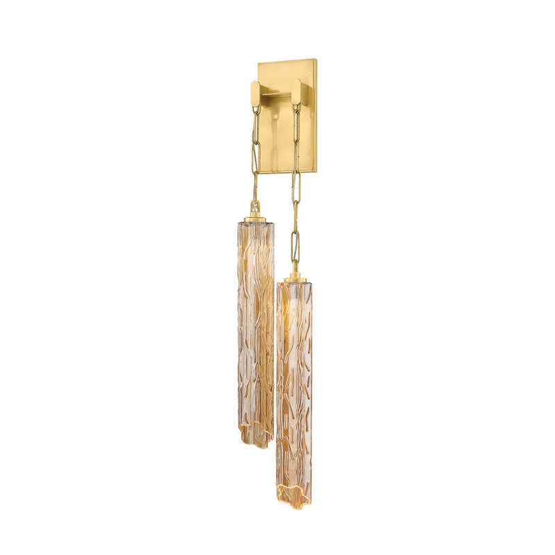 Malaga 2-Light Wall Sconce in Vintage Brass