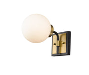 Parsons 1 Light 6" Wall Sconce in Matte Black + Olde Brass
