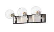 Parsons 3 Light 24" Vanity in Matte Black + Brushed Nickel
