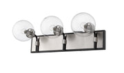 Parsons 3 Light 24" Vanity in Matte Black + Brushed Nickel
