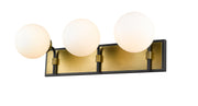Parsons 3 Light 24" Vanity in Matte Black + Olde Brass