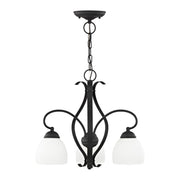Brookside 3-Light Convertible Chandelier / Semi-Flush Mount in Black
