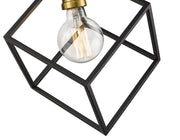 Vertical 1 Light 11.25" Pendant in Bronze + Olde Brass