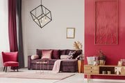 Vertical 4 Light 34" Pendant in Bronze + Olde Brass