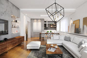 Vertical 7 Light 44" Pendant in Bronze + Olde Brass