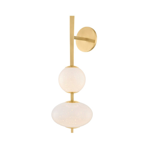 Charoite 2-Light Wall Sconce in Vintage Brass