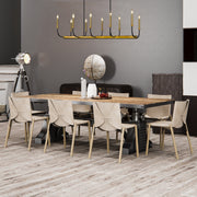 Haylie 10 Light 44" Linear Pendant in Matte Black + Olde Brass
