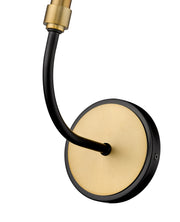 Haylie 1 Light 5.25" Wall Sconce in Matte Black + Olde Brass
