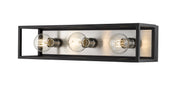 Kube 3 Light 23.5" Vanity in Matte Black + Brushed Nickel