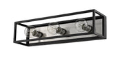 Kube 3 Light 23.5" Vanity in Matte Black + Brushed Nickel